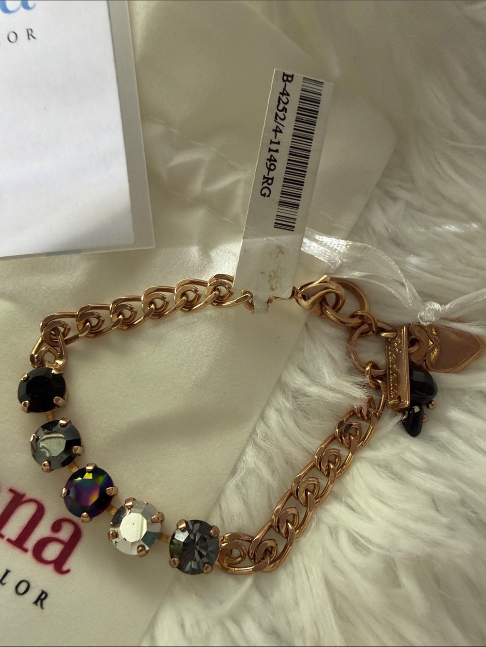 NWT Mariana Bracelet with mixed Black Crystal Stones